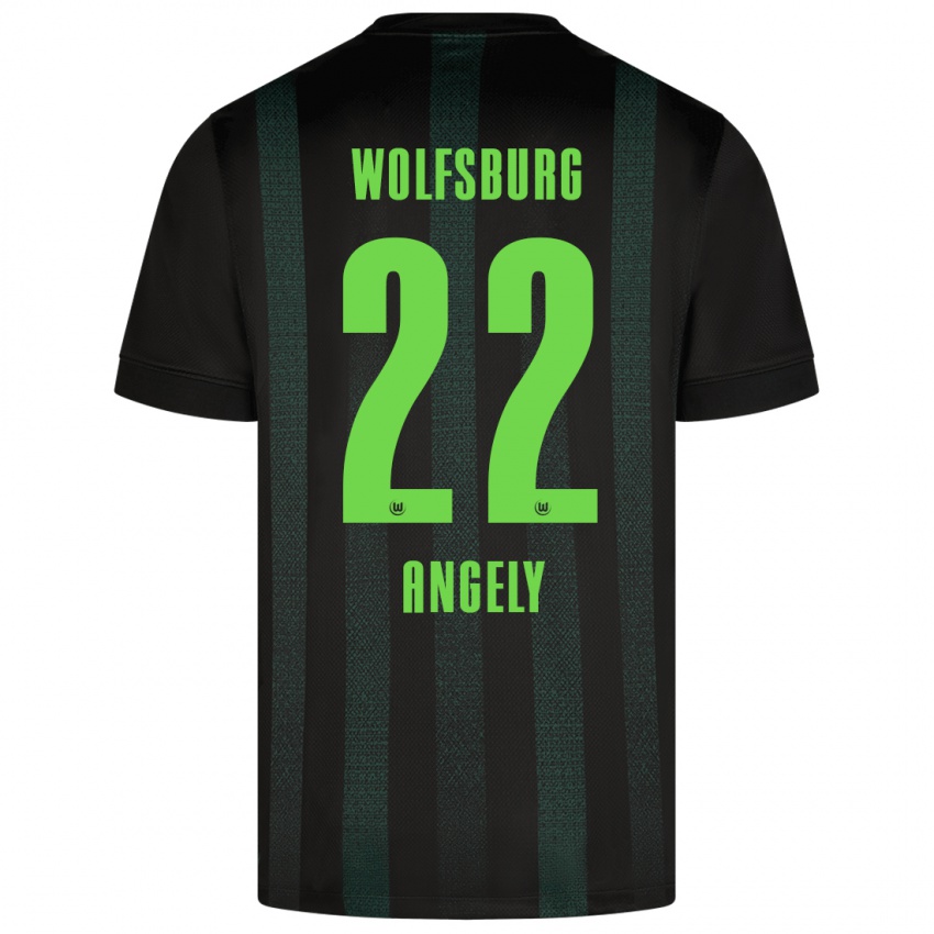 Criança Camisola Mathys Angély #22 Verde Escuro Alternativa 2024/25 Camisa