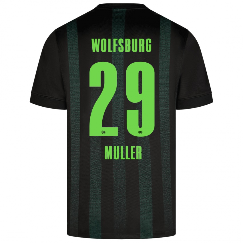 Criança Camisola Marius Müller #29 Verde Escuro Alternativa 2024/25 Camisa