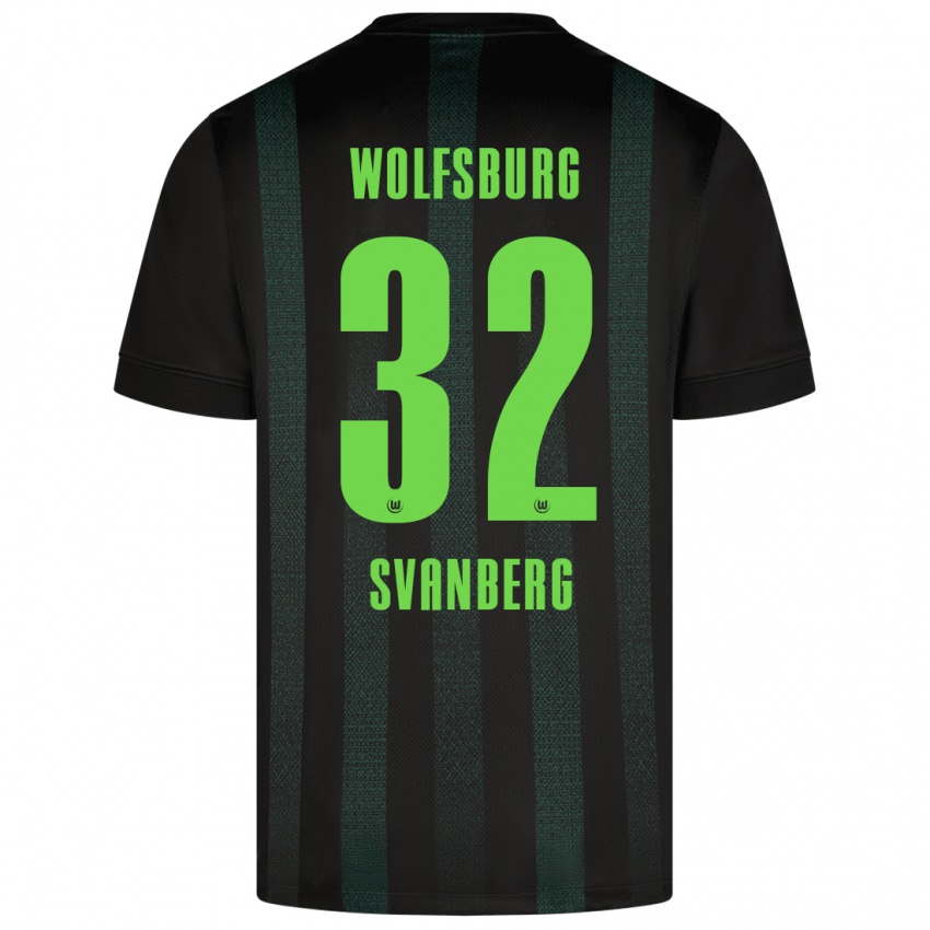 Criança Camisola Mattias Svanberg #32 Verde Escuro Alternativa 2024/25 Camisa