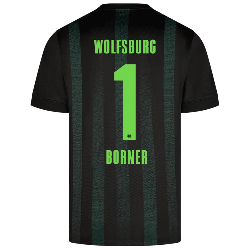 Criança Camisola Benedikt Börner #1 Verde Escuro Alternativa 2024/25 Camisa