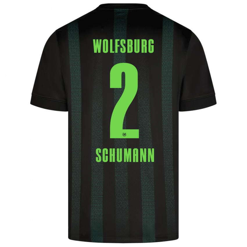 Criança Camisola Anton Schumann #2 Verde Escuro Alternativa 2024/25 Camisa