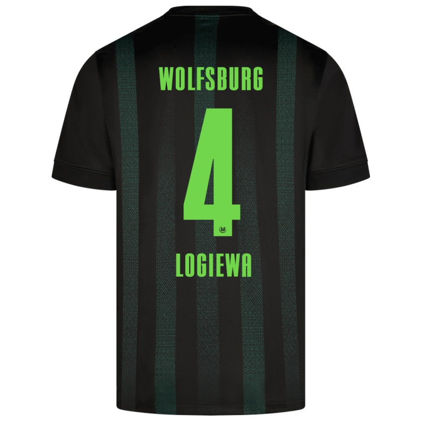 Criança Camisola Luca Logiewa #4 Verde Escuro Alternativa 2024/25 Camisa