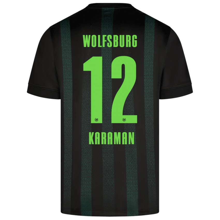 Criança Camisola Tarik Karaman #12 Verde Escuro Alternativa 2024/25 Camisa