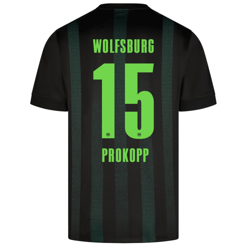 Criança Camisola Oskar Prokopp #15 Verde Escuro Alternativa 2024/25 Camisa