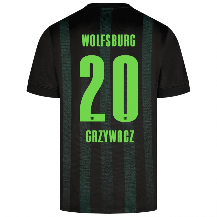 Criança Camisola Eryk Grzywacz #20 Verde Escuro Alternativa 2024/25 Camisa