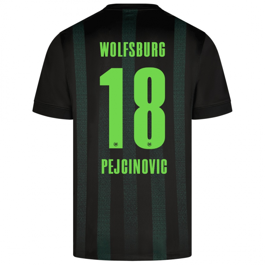 Criança Camisola Dzenan Pejcinovic #18 Verde Escuro Alternativa 2024/25 Camisa