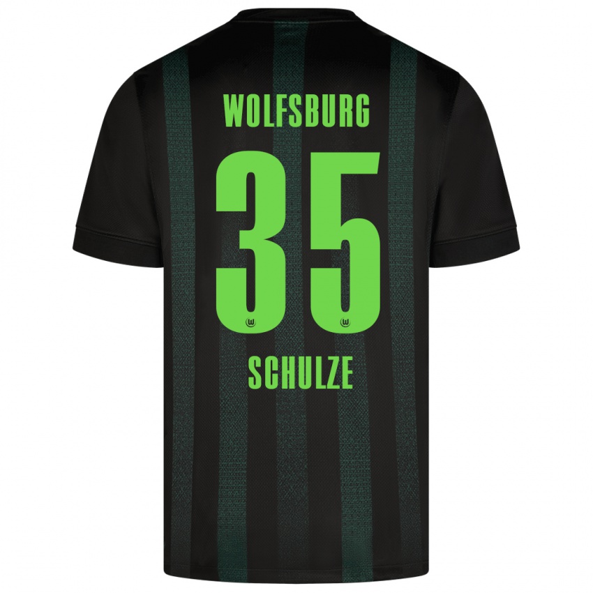 Criança Camisola Philipp Schulze #35 Verde Escuro Alternativa 2024/25 Camisa