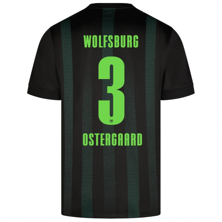 Criança Camisola Christian Östergaard #3 Verde Escuro Alternativa 2024/25 Camisa