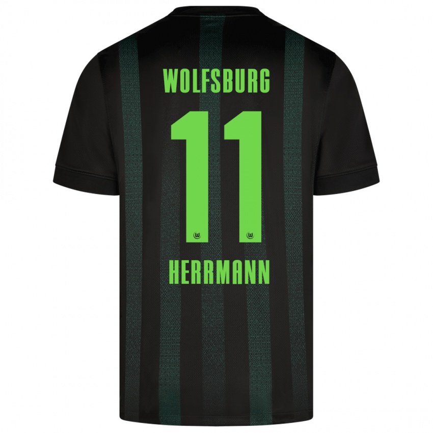 Criança Camisola Max Herrmann #11 Verde Escuro Alternativa 2024/25 Camisa