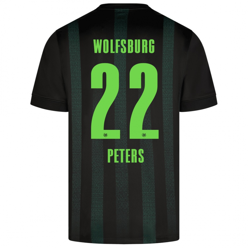 Criança Camisola Laurin Peters #22 Verde Escuro Alternativa 2024/25 Camisa