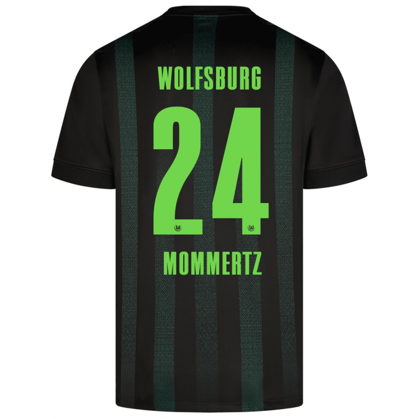 Criança Camisola Benjamin Mommertz #24 Verde Escuro Alternativa 2024/25 Camisa