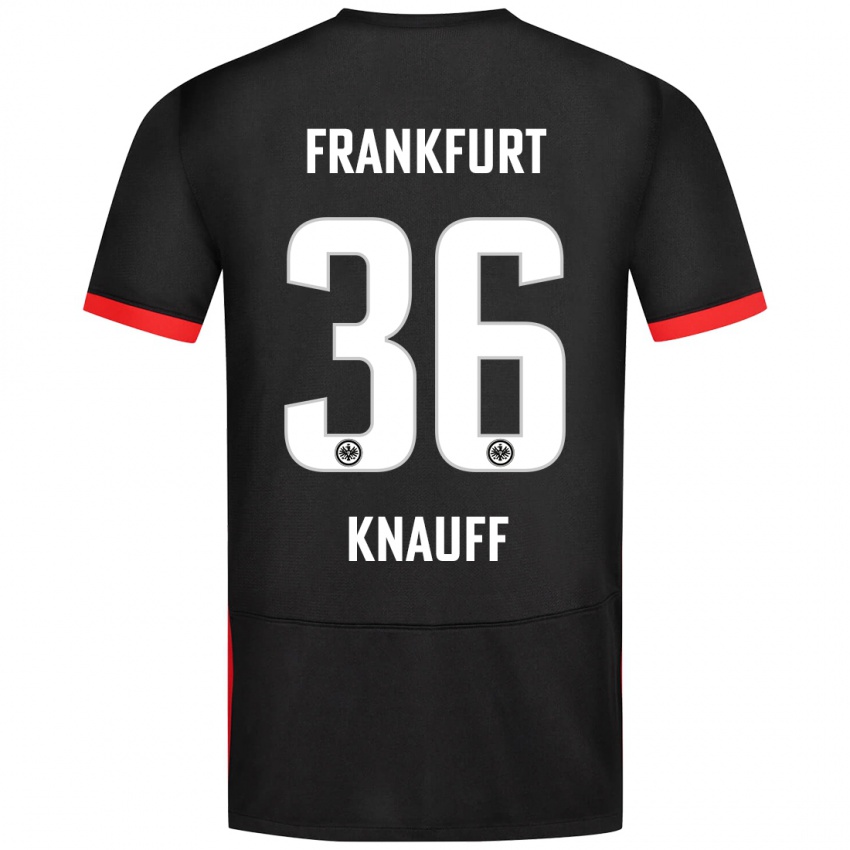 Criança Camisola Ansgar Knauff #36 Preto Alternativa 2024/25 Camisa