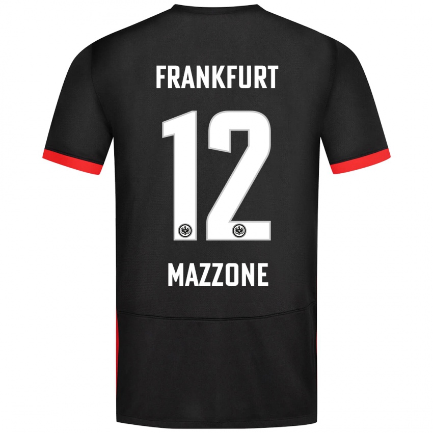 Criança Camisola Matteo Mazzone #12 Preto Alternativa 2024/25 Camisa