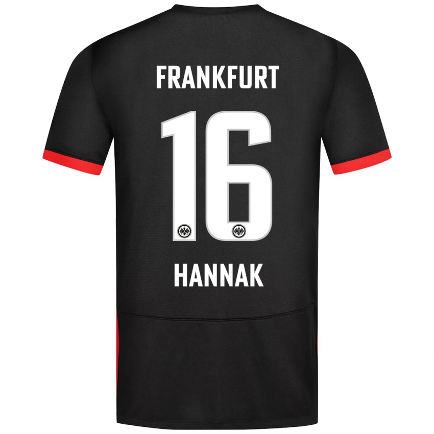 Criança Camisola Tim Hannak #16 Preto Alternativa 2024/25 Camisa