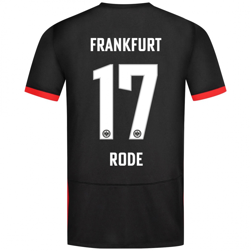 Criança Camisola Sebastian Rode #17 Preto Alternativa 2024/25 Camisa