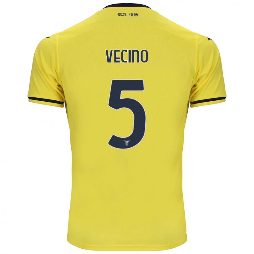 Criança Camisola Matías Vecino #5 Amarelo Alternativa 2024/25 Camisa