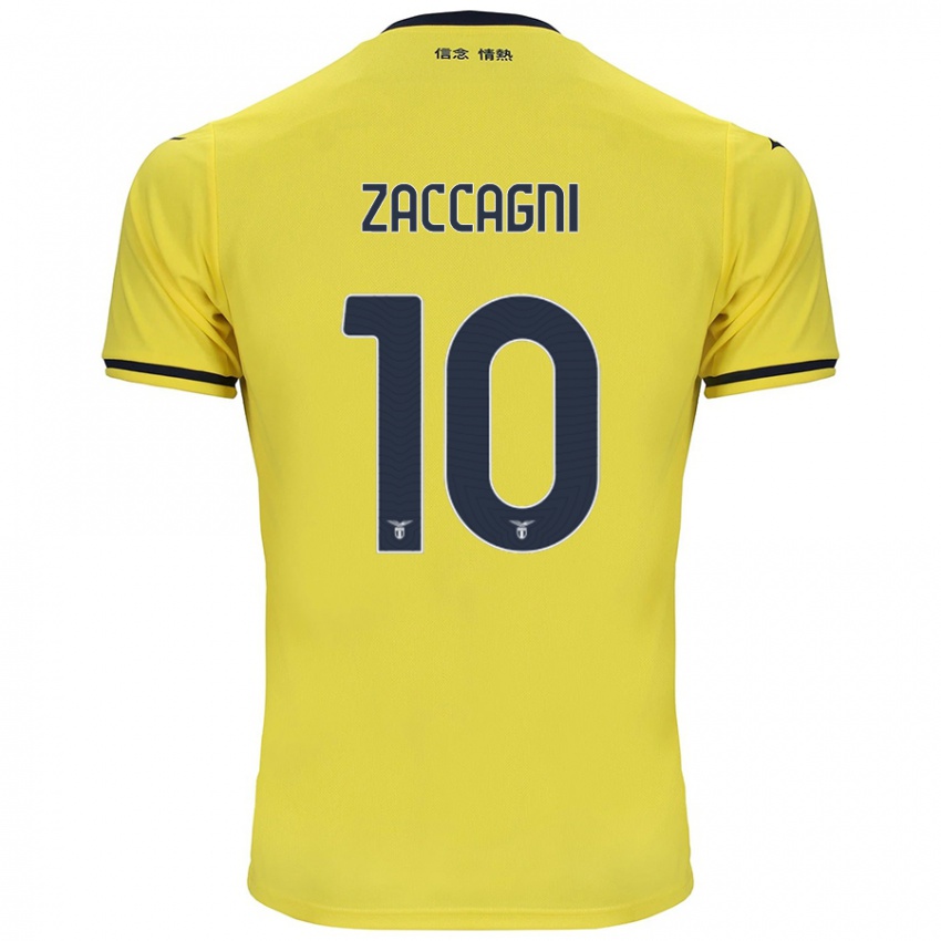 Criança Camisola Mattia Zaccagni #10 Amarelo Alternativa 2024/25 Camisa