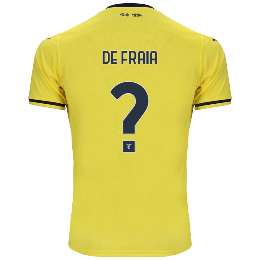 Criança Camisola Davide De Fraia #0 Amarelo Alternativa 2024/25 Camisa