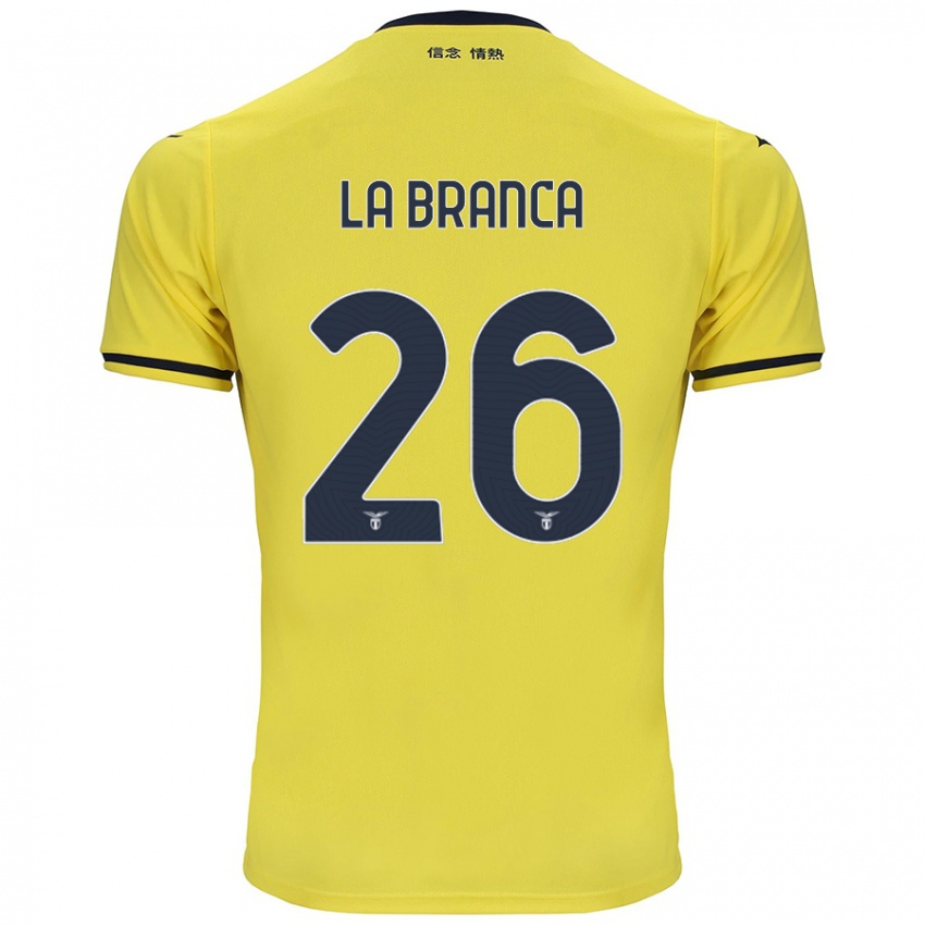 Criança Camisola Ruggero La Branca #26 Amarelo Alternativa 2024/25 Camisa