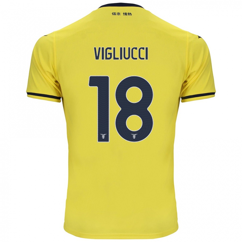 Criança Camisola Chiara Vigliucci #18 Amarelo Alternativa 2024/25 Camisa