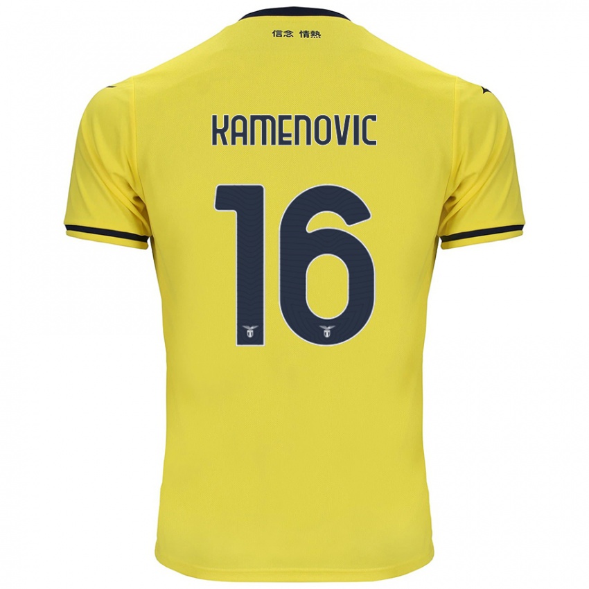 Criança Camisola Dimitrije Kamenović #16 Amarelo Alternativa 2024/25 Camisa