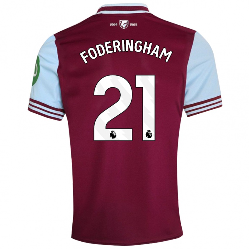 Homem Camisola Wes Foderingham #21 Vermelho Escuro Principal 2024/25 Camisa