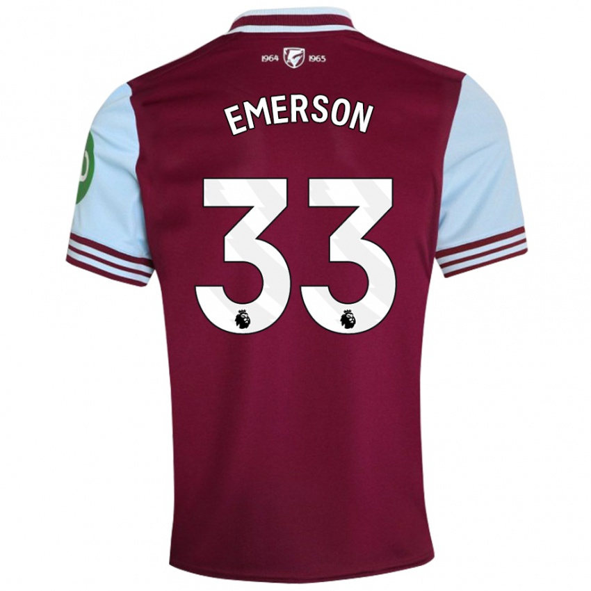 Homem Camisola Emerson Palmieri #33 Vermelho Escuro Principal 2024/25 Camisa