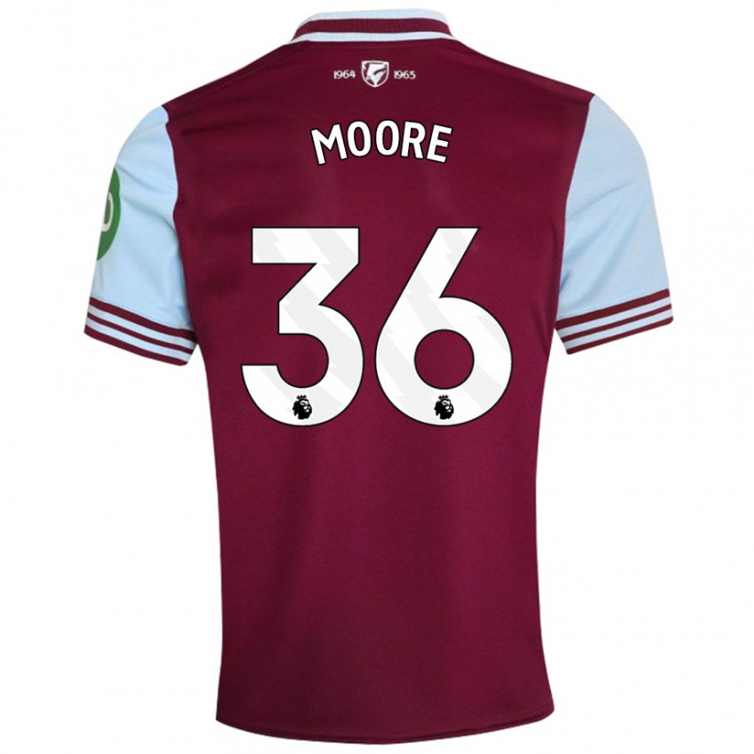 Homem Camisola Sean Moore #36 Vermelho Escuro Principal 2024/25 Camisa