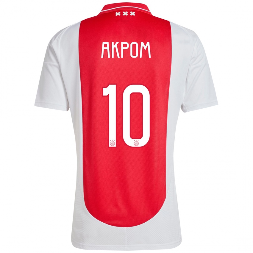 Homem Camisola Chuba Akpom #10 Branco Vermelho Principal 2024/25 Camisa