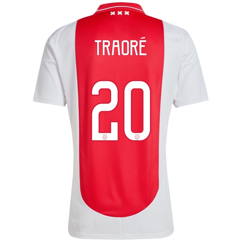 Homem Camisola Bertrand Traore #20 Branco Vermelho Principal 2024/25 Camisa