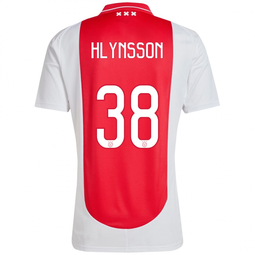 Homem Camisola Kristian Hlynsson #38 Branco Vermelho Principal 2024/25 Camisa