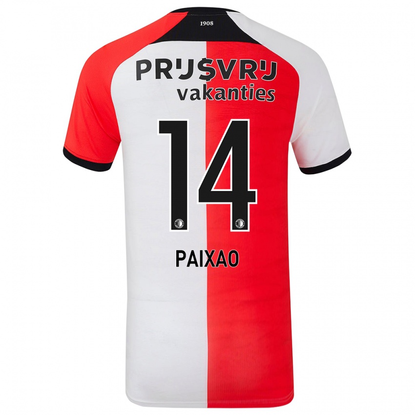 Homem Camisola Igor Paixão #14 Branco Vermelho Principal 2024/25 Camisa