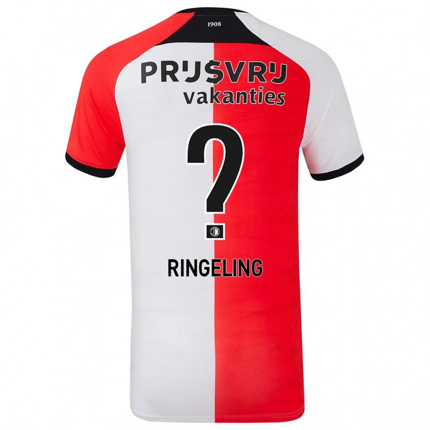 Homem Camisola Sam Ringeling #0 Branco Vermelho Principal 2024/25 Camisa