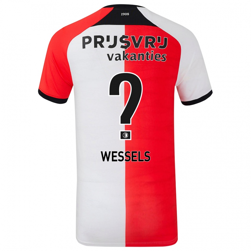 Homem Camisola Tijme Wessels #0 Branco Vermelho Principal 2024/25 Camisa