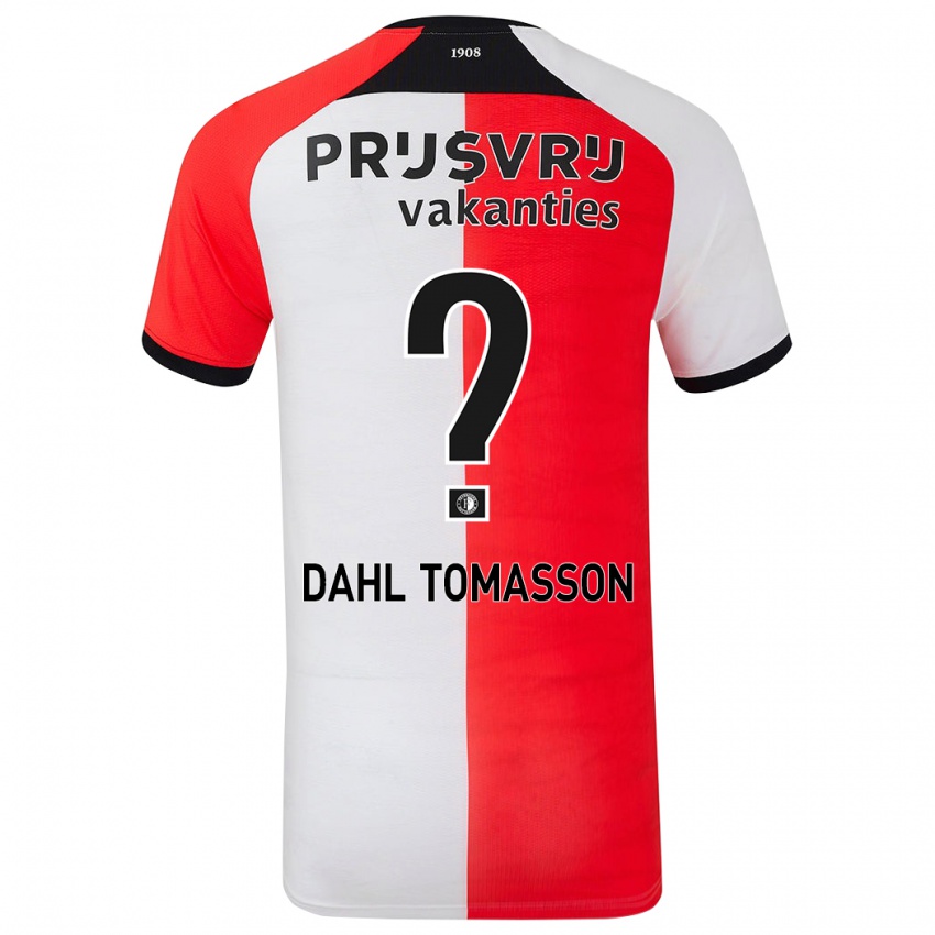 Homem Camisola Luca Dahl Tomasson #0 Branco Vermelho Principal 2024/25 Camisa