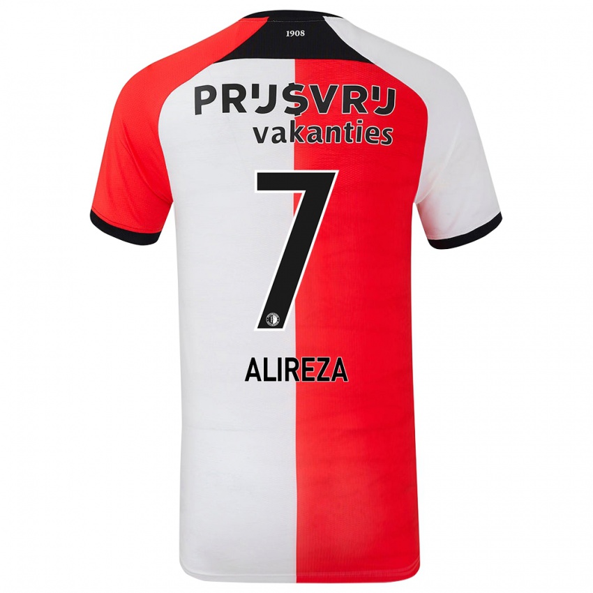 Homem Camisola Alireza Jahanbakhsh #7 Branco Vermelho Principal 2024/25 Camisa