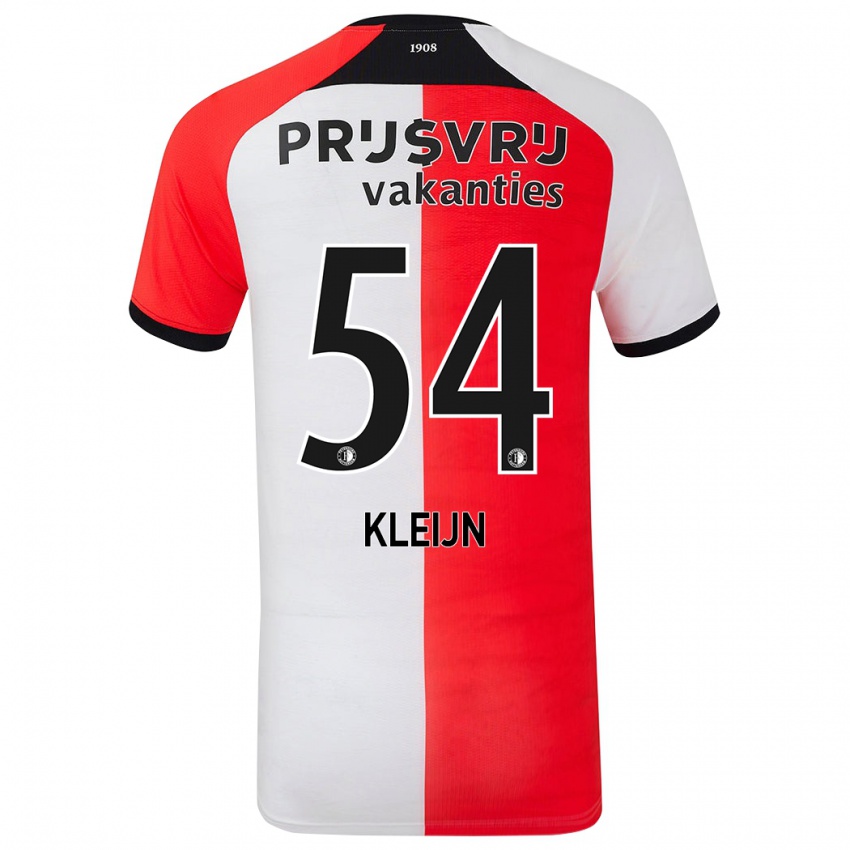 Homem Camisola Mike Kleijn #54 Branco Vermelho Principal 2024/25 Camisa