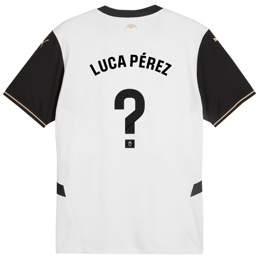 Homem Camisola Simón Luca Pérez #0 Preto Branco Principal 2024/25 Camisa