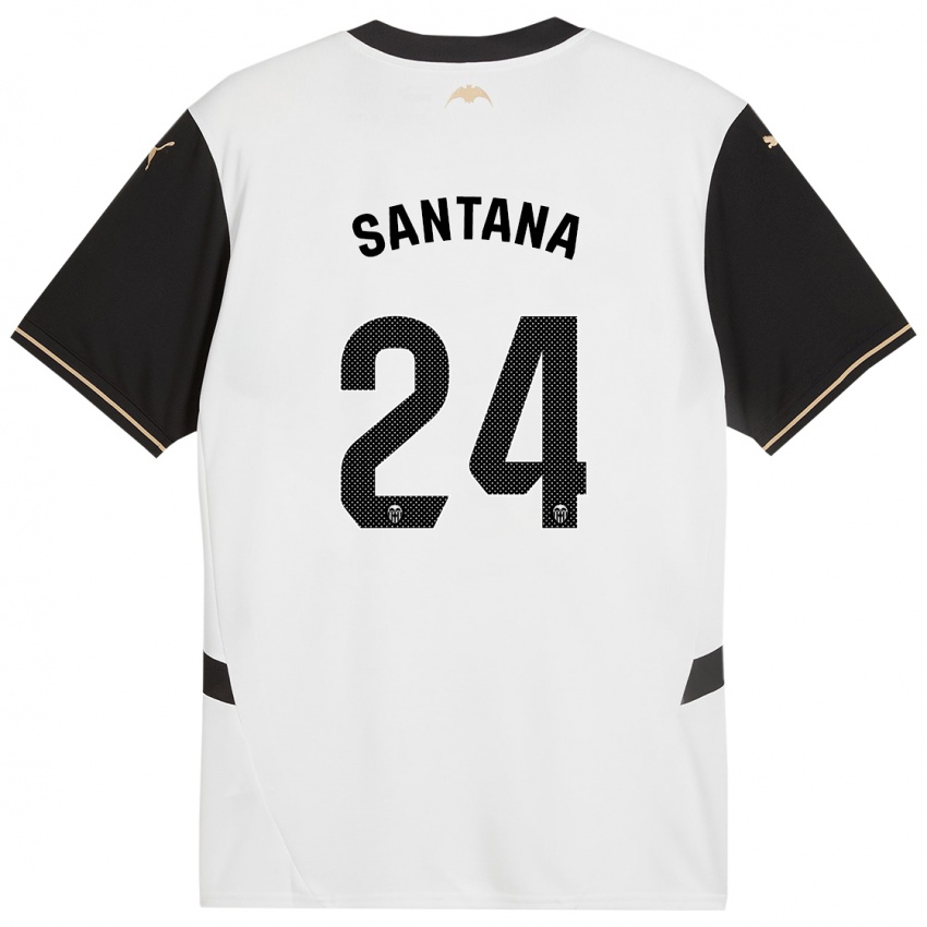 Homem Camisola Ismael Santana #24 Preto Branco Principal 2024/25 Camisa