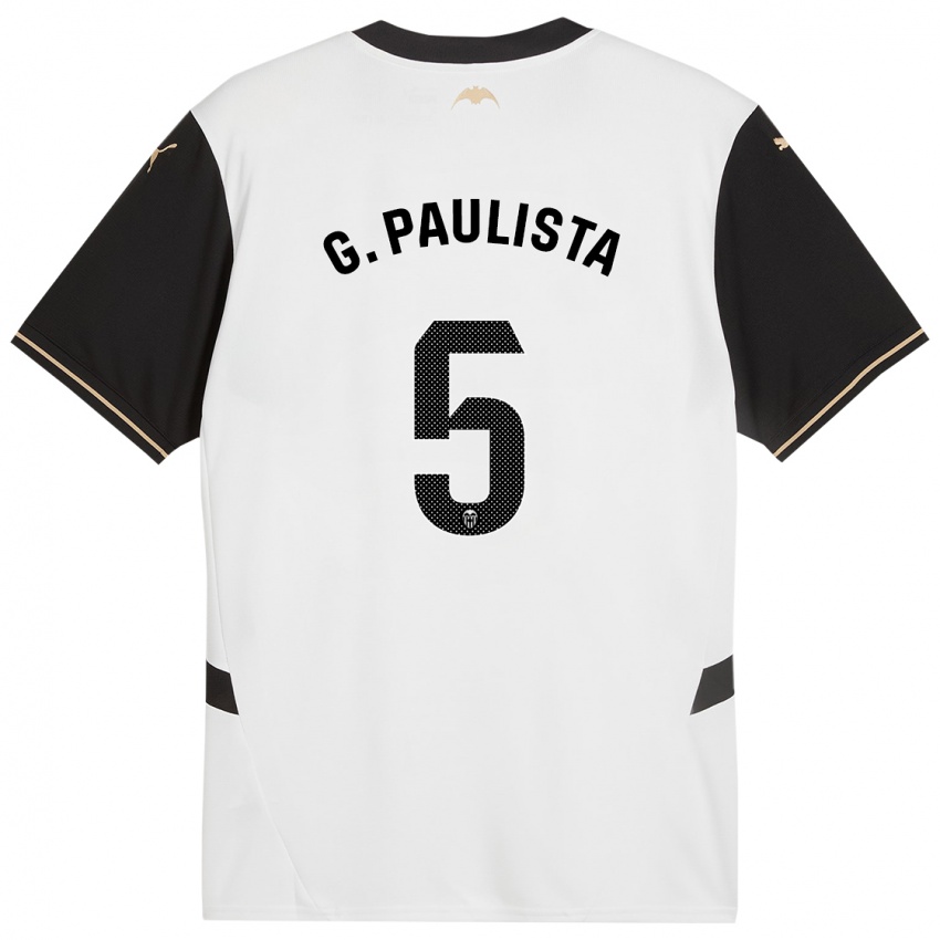 Homem Camisola Gabriel Paulista #5 Preto Branco Principal 2024/25 Camisa