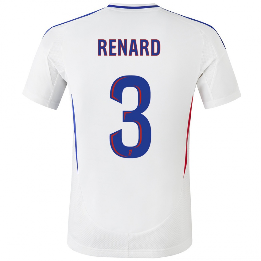 Homem Camisola Wendie Renard #3 Azul Branco Principal 2024/25 Camisa