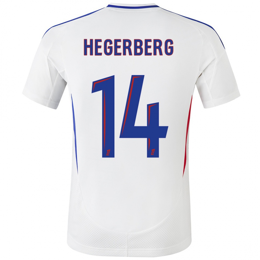 Homem Camisola Ada Hegerberg #14 Azul Branco Principal 2024/25 Camisa