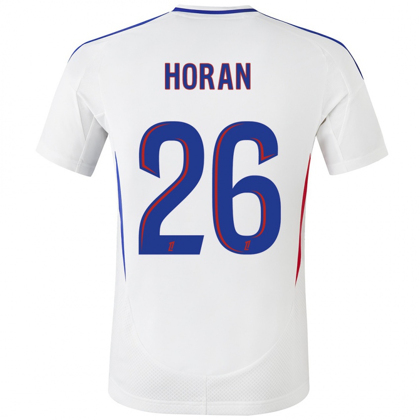 Homem Camisola Lindsey Horan #26 Azul Branco Principal 2024/25 Camisa