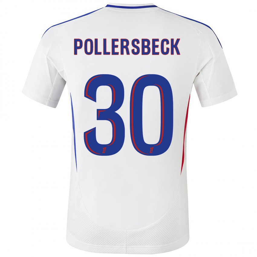 Homem Camisola Julian Pollersbeck #30 Azul Branco Principal 2024/25 Camisa