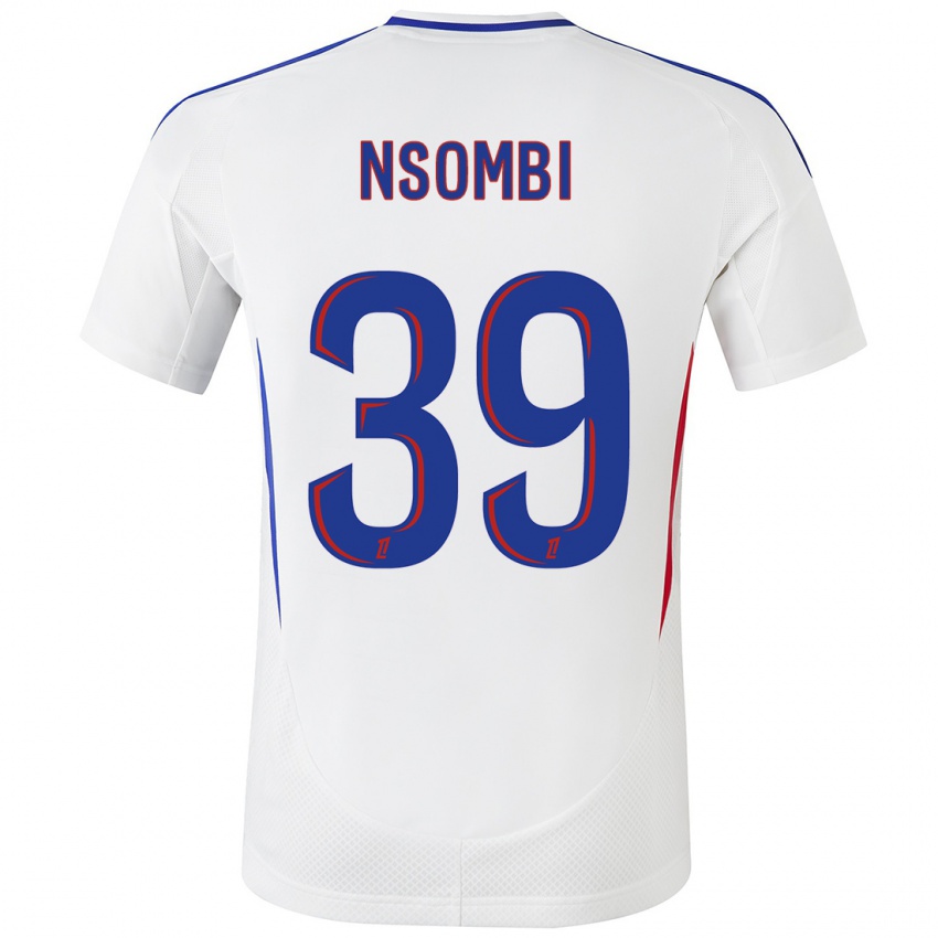 Homem Camisola Gael Nsombi #39 Azul Branco Principal 2024/25 Camisa