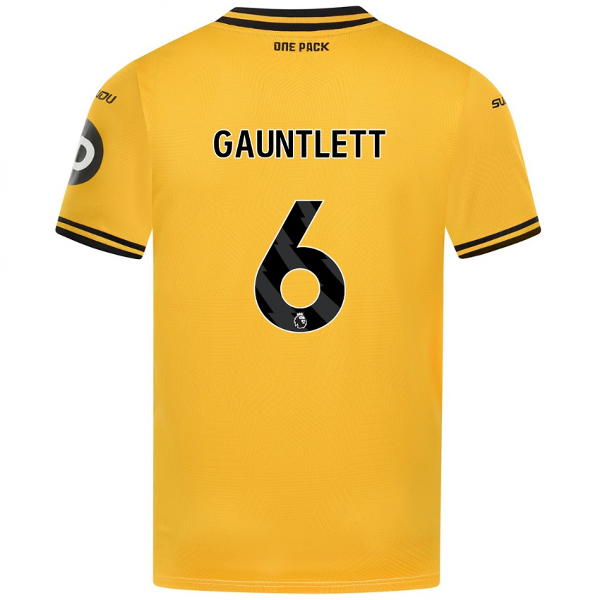 Homem Camisola Maz Gauntlett #6 Amarelo Principal 2024/25 Camisa