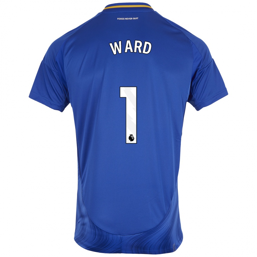 Homem Camisola Danny Ward #1 Azul Branco Principal 2024/25 Camisa