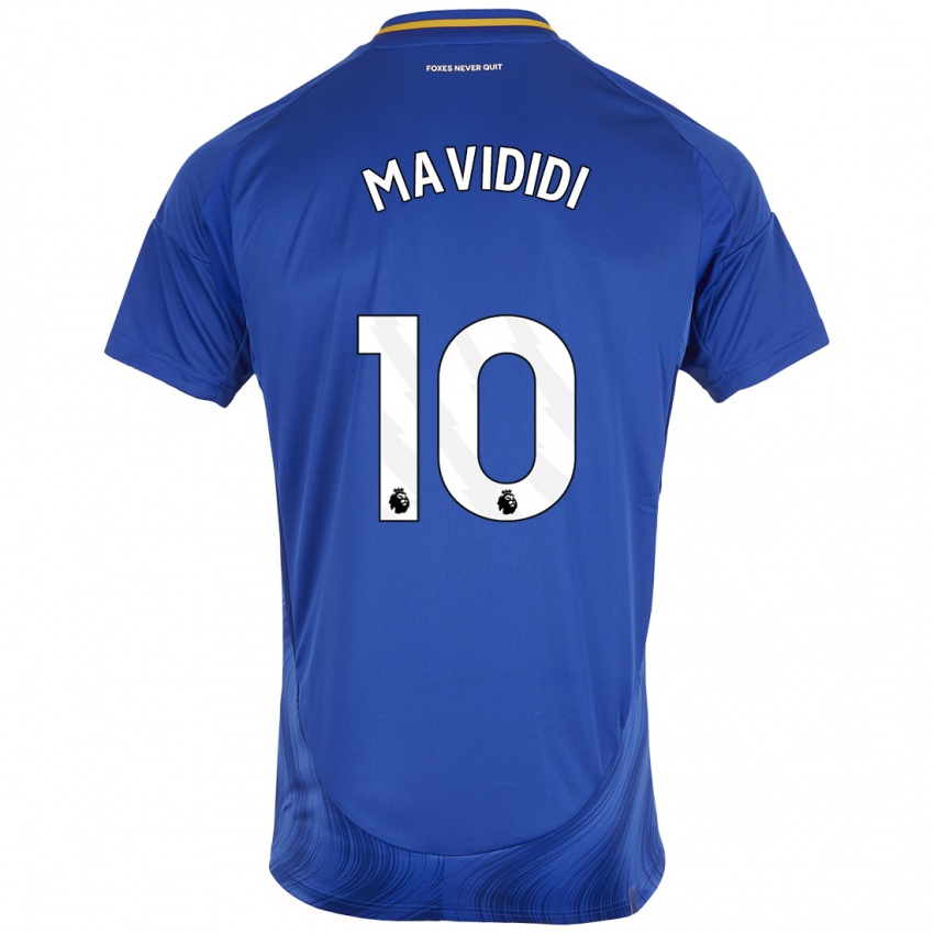 Homem Camisola Stephy Mavididi #10 Azul Branco Principal 2024/25 Camisa