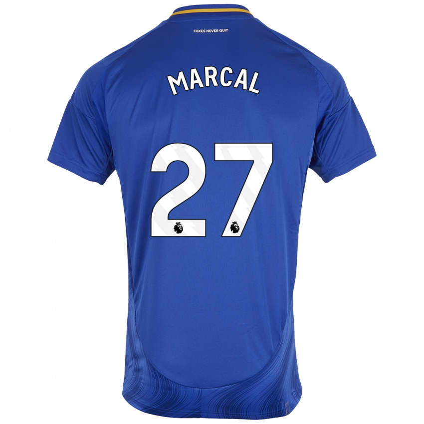 Homem Camisola Wanya Marcal Madivadua #27 Azul Branco Principal 2024/25 Camisa