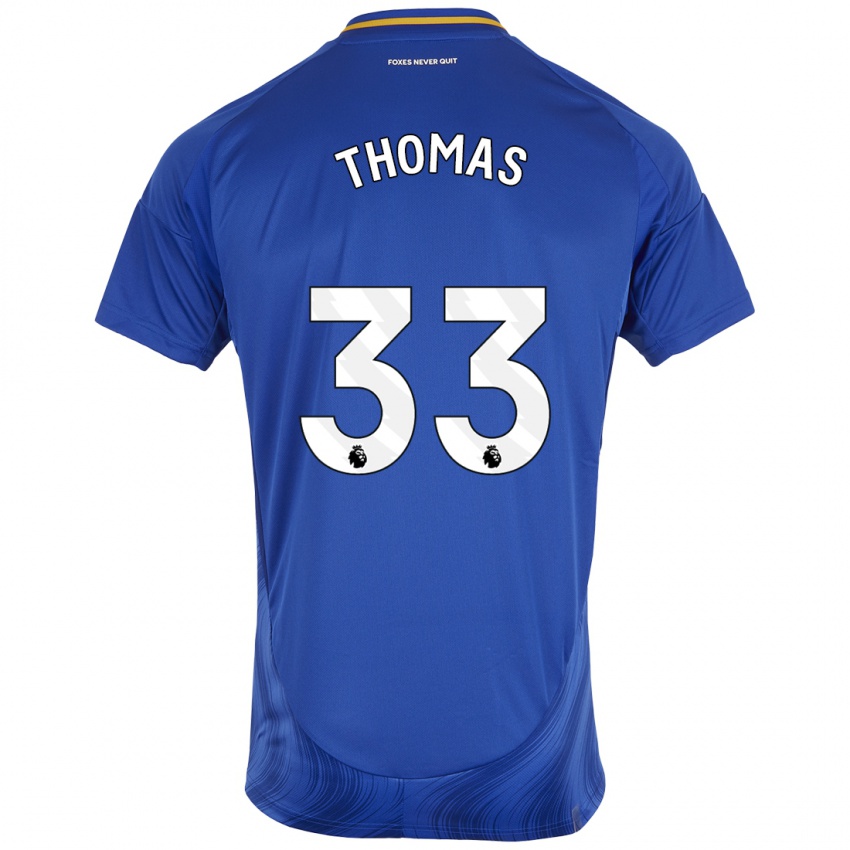 Homem Camisola Luke Thomas #33 Azul Branco Principal 2024/25 Camisa